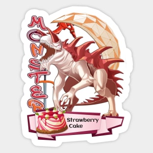 The Strawberry Cake Monster Sticker